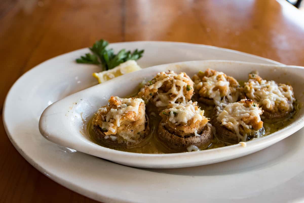 Stuffed Mushrooms Dinner Menu Steamers American Restaurant in