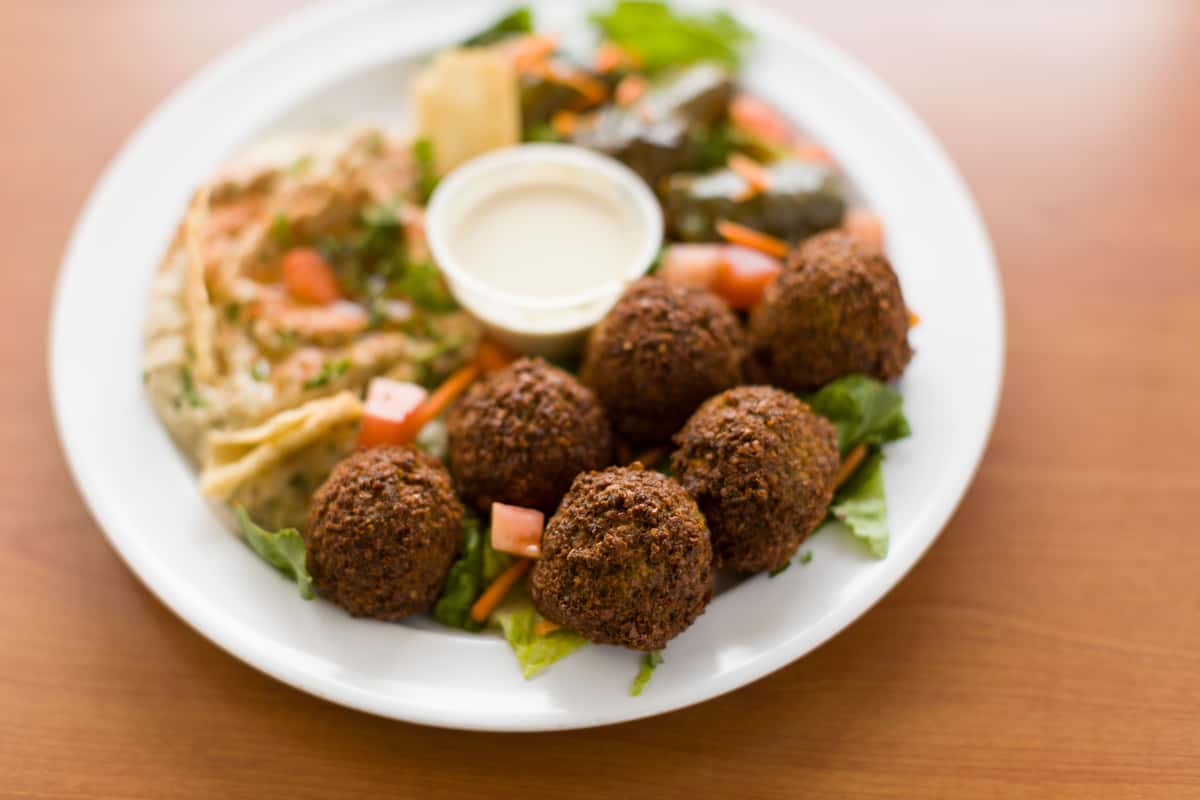 Falafel Plate Menu Chicken Dijon Mediterranean Catering & Delivery