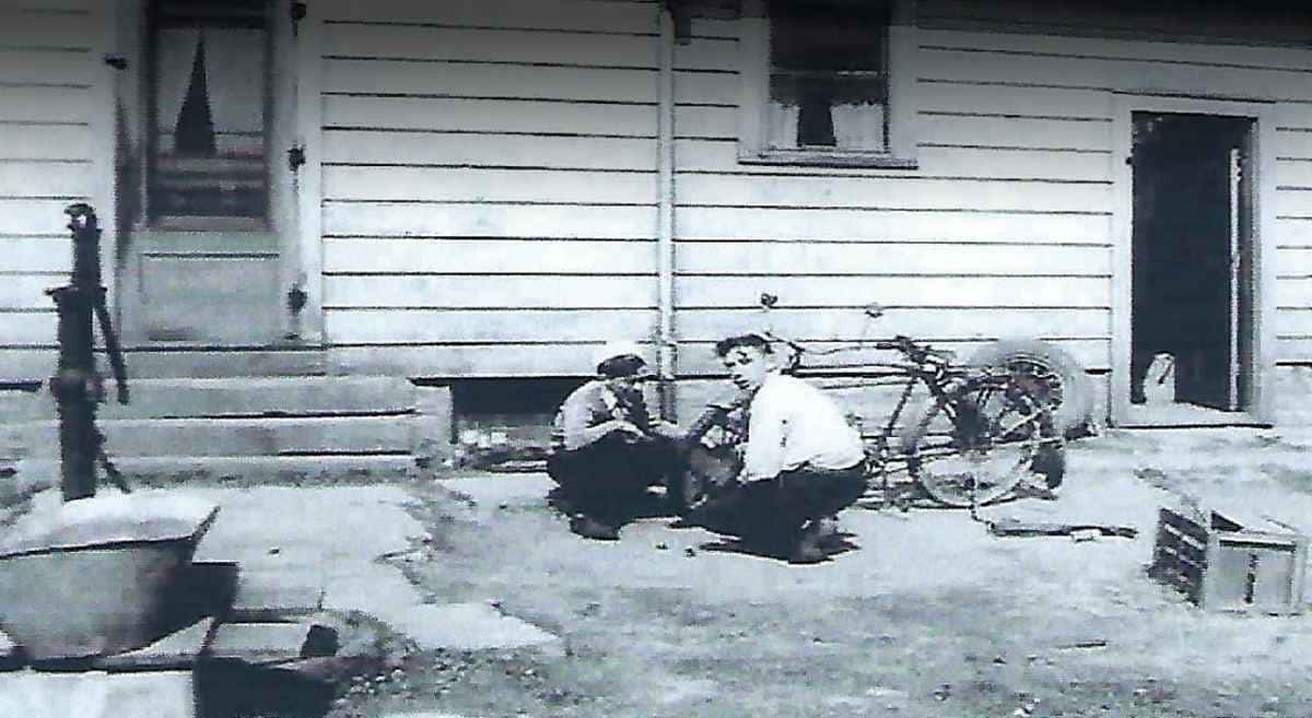 ben & bob fixing a bike