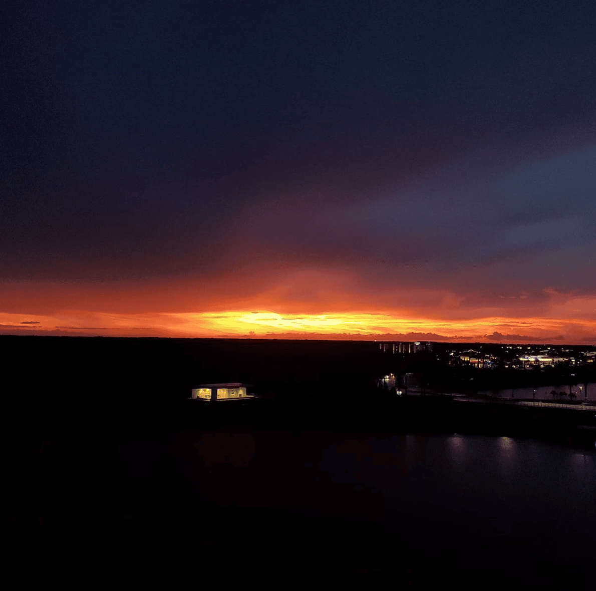 Beautiful Sunset from top of finish tower at Nathan Benderson Park