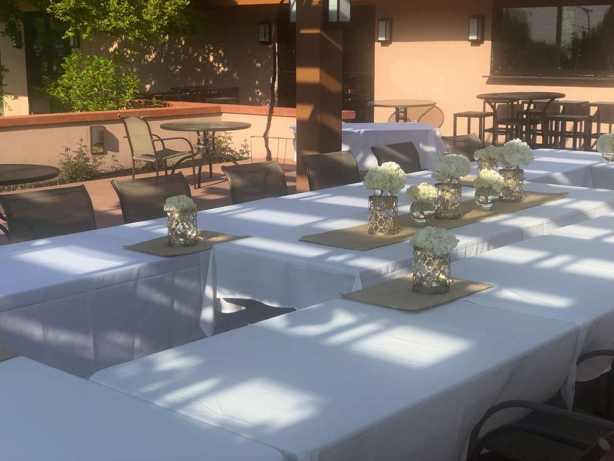 table on the patio