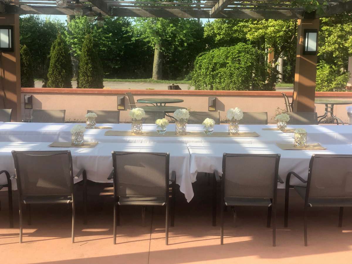 table on the patio