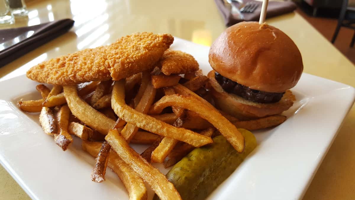 Mini Hamburger & Chicken Tenders Combo with Fries Children's Menu
