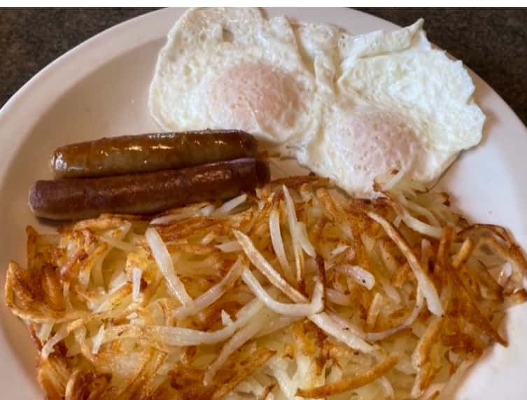 Sausage, Ham or Bacon and Eggs