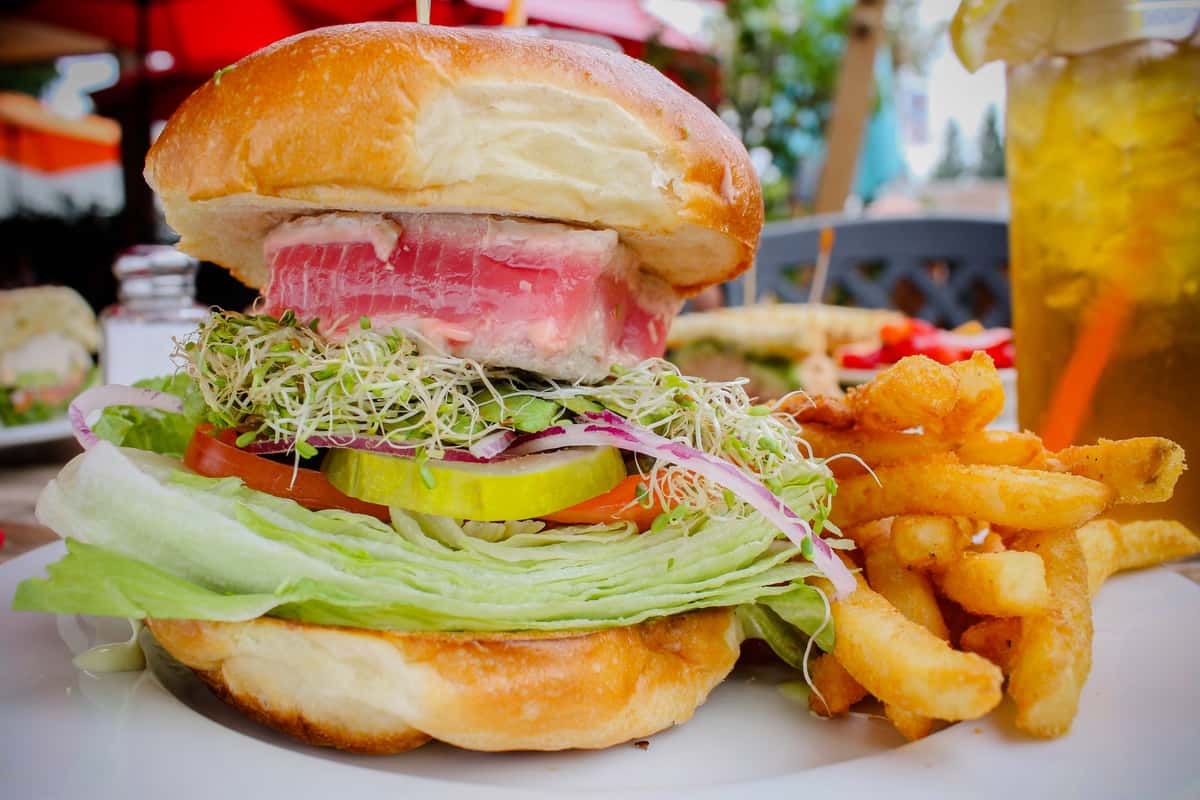 seared-ahi-burger-dinner-menu-filling-station-cafe-american