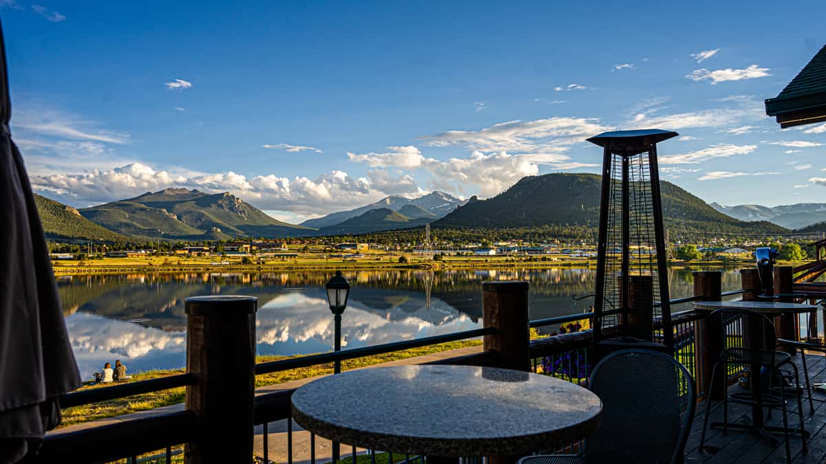 mountain view from the patio