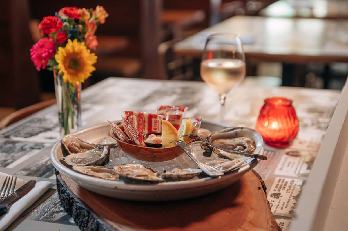 Oysters on the Half Shell EC Dinner Menu Greek Bros. Oyster Bar