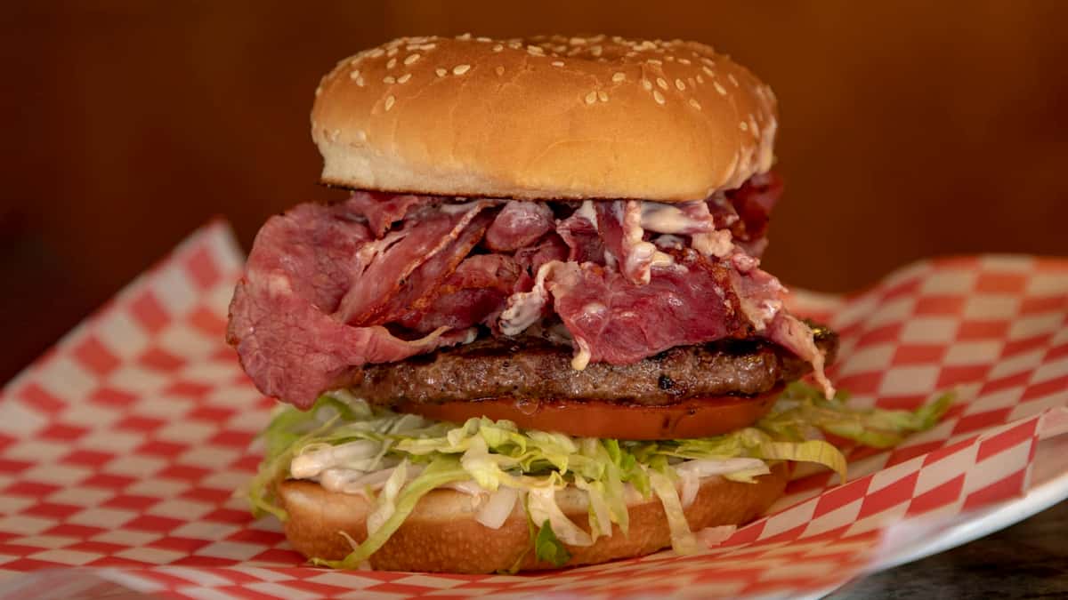 Colossal Burger Menu Paul's Place Fast Food Restaurant in CA