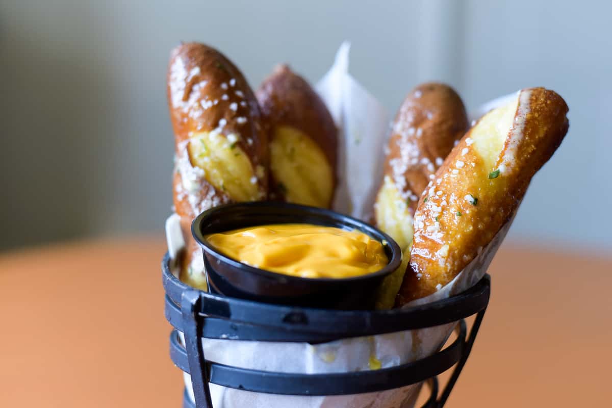 Pretzel Bread Sticks Food Menu Whiskey Hill Brewing Company