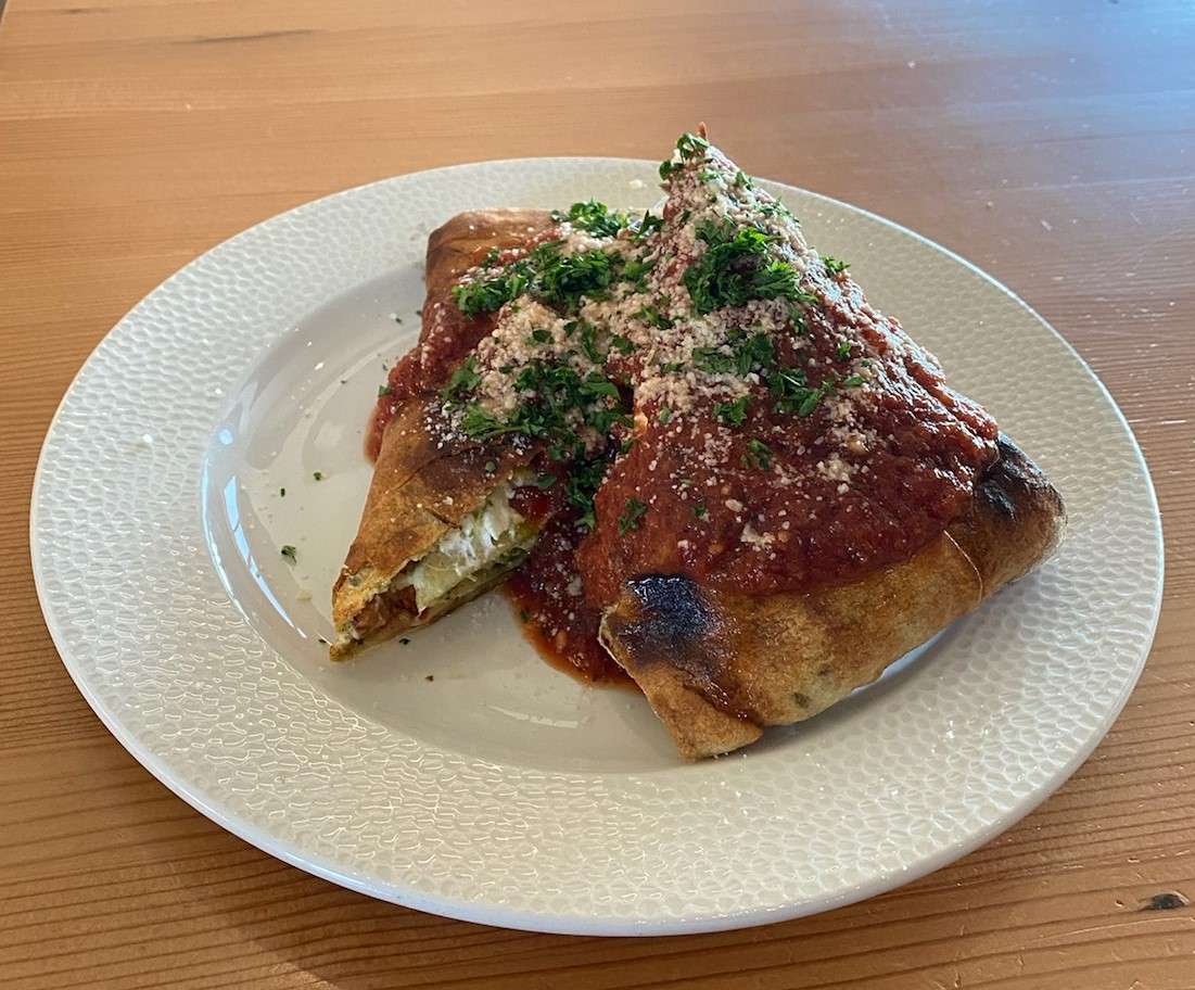 Pesto Chicken Stromboli