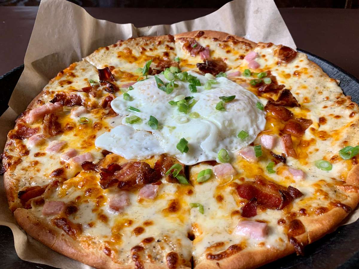 Breakfast Pizza - BRUNCH MENU - The Treehouse - Pub in Cleveland, OH
