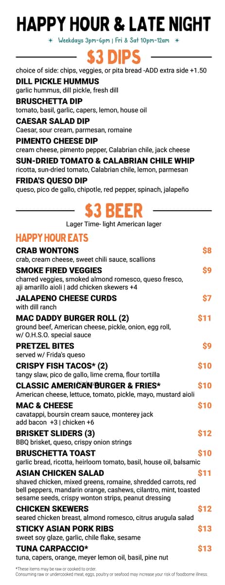 Surprise Menu - OHSO Brewery + Distillery