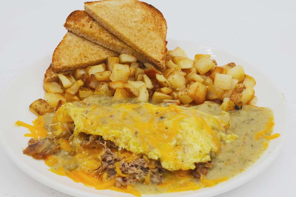 Pecos Pulled Pork Omelette