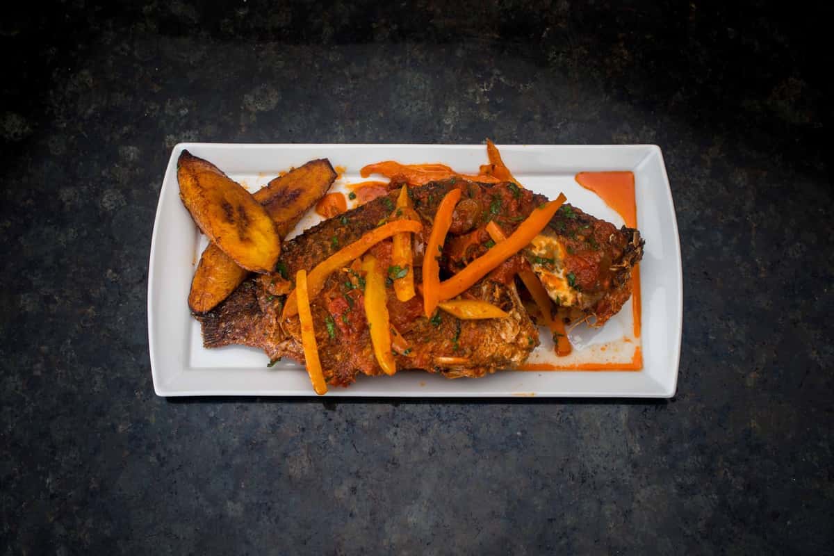 plantains and fish
