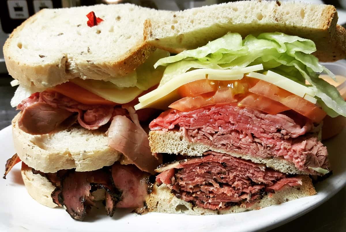 8. Pastrami, roast beef, Swiss cheese