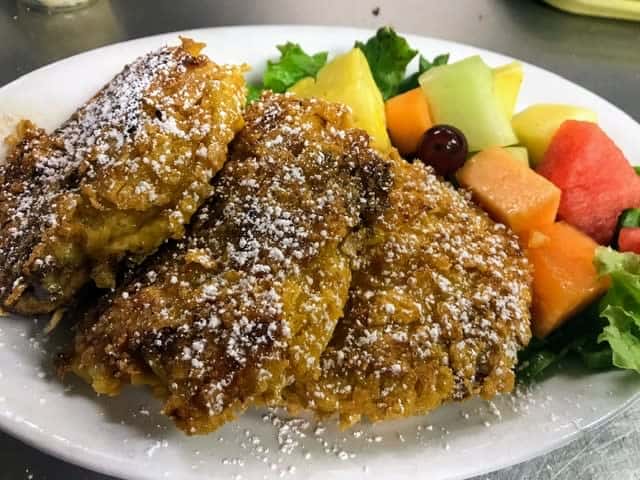 Crunchy silver dollar french toast