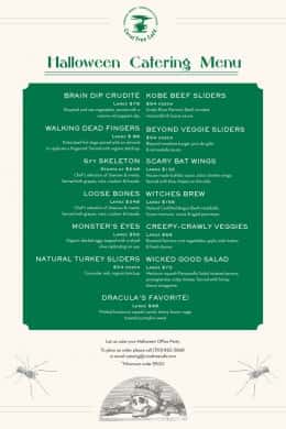 Halloween Catering Menu