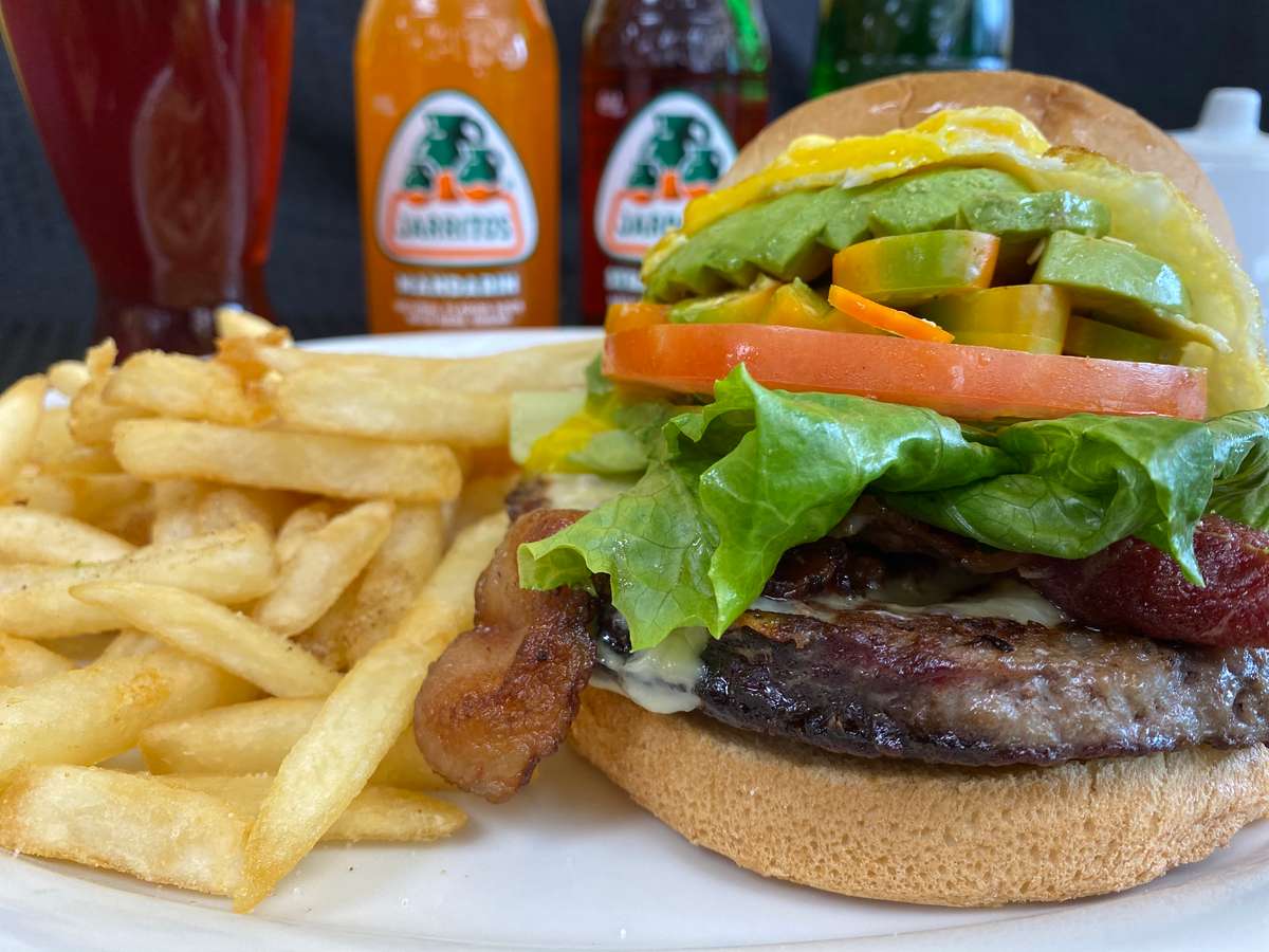 Burger and fries
