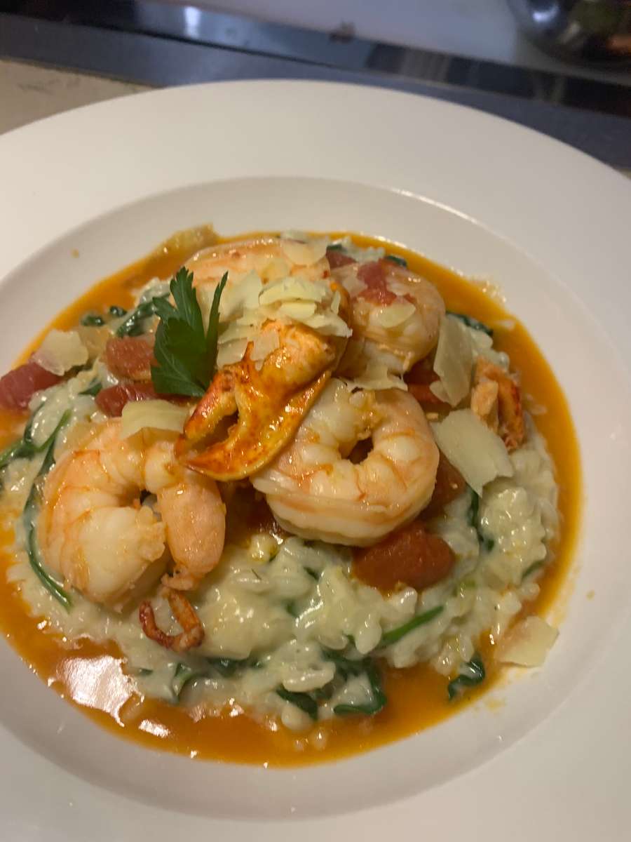 lobster and shrimp risotto