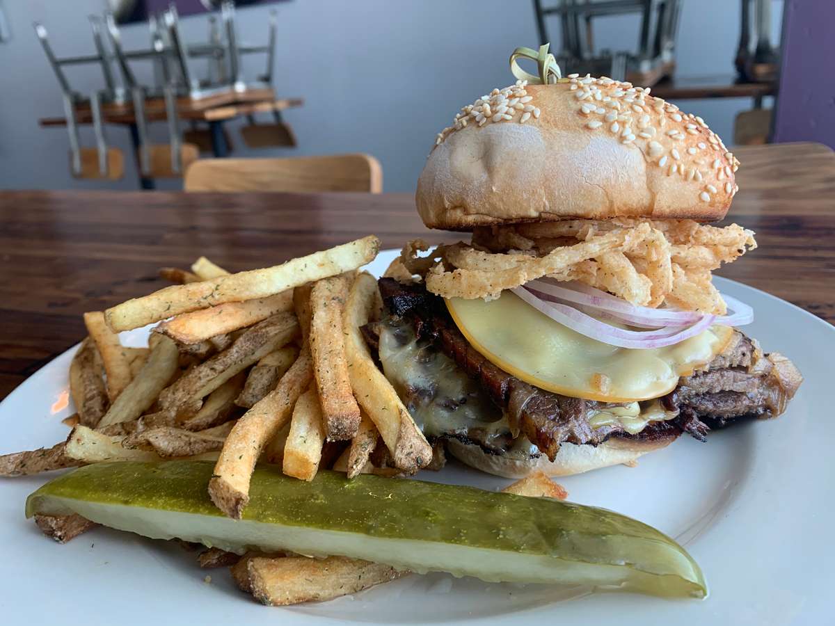 bourbon onion brisket sandwich