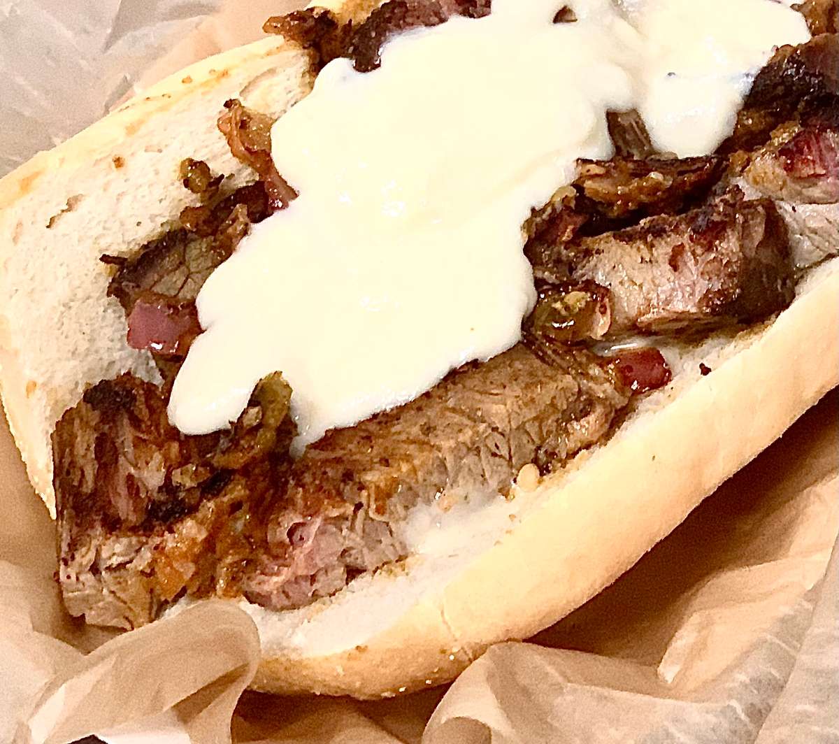 Brisket Cheesesteak Sandwich