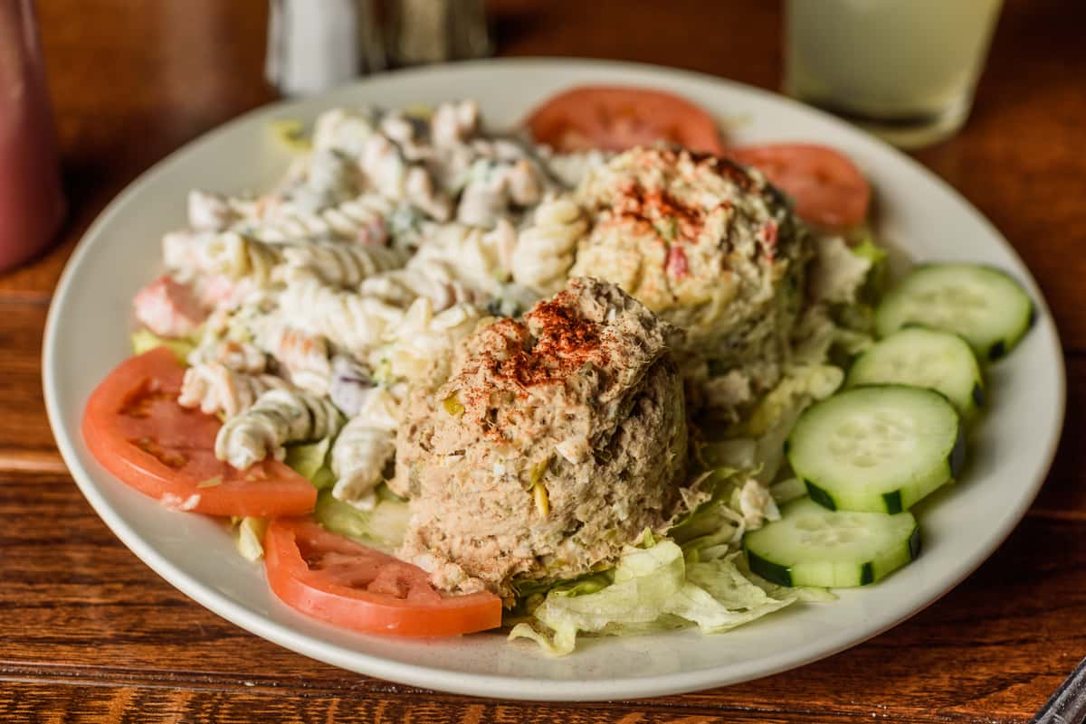 Chicken Salad Plate Menu Speakeasy Columbus American Restaurant