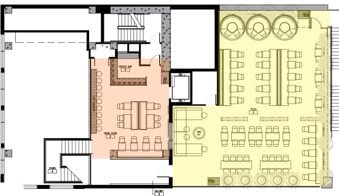 Room layout options for events