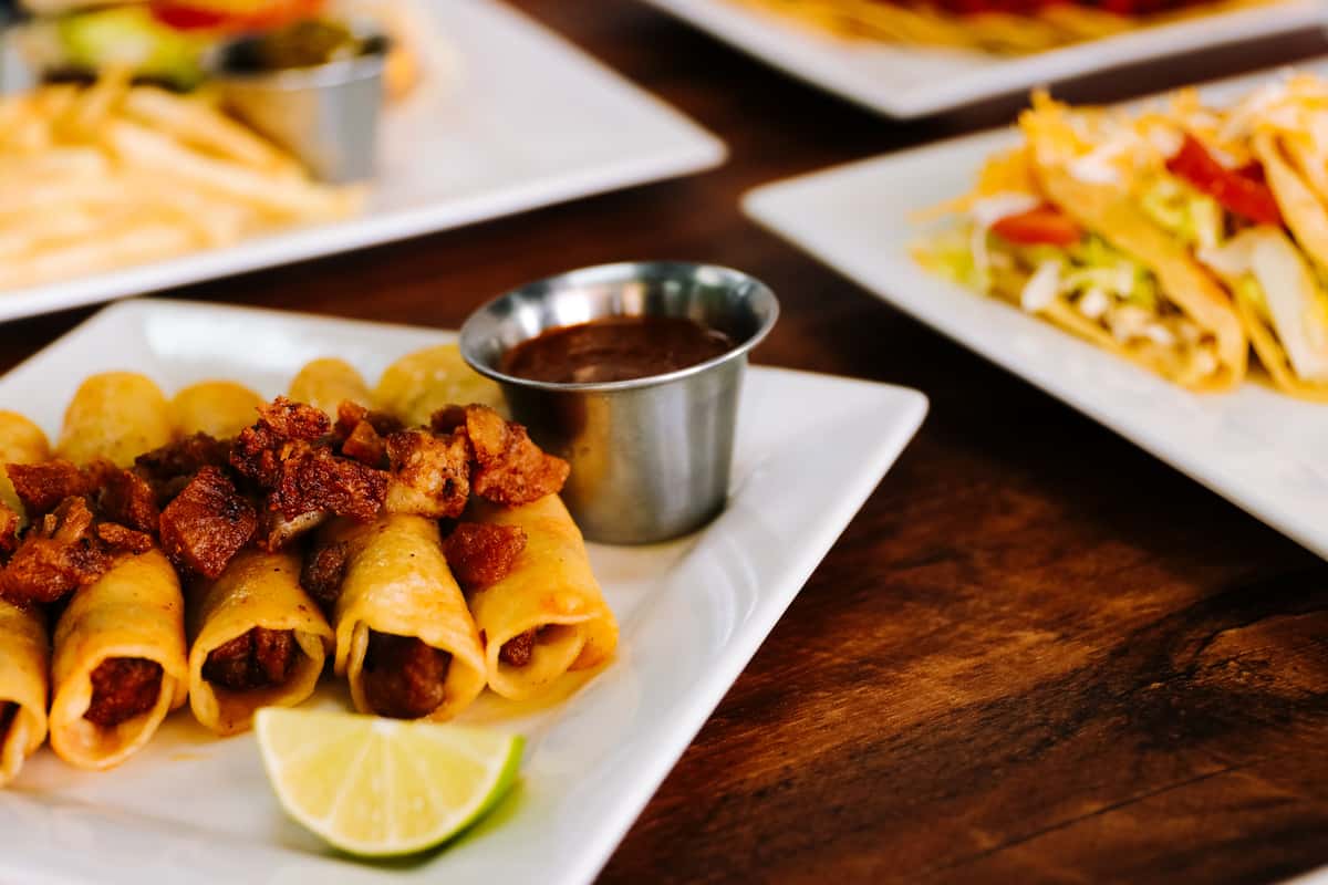 Tacquitos and various other menu dishes