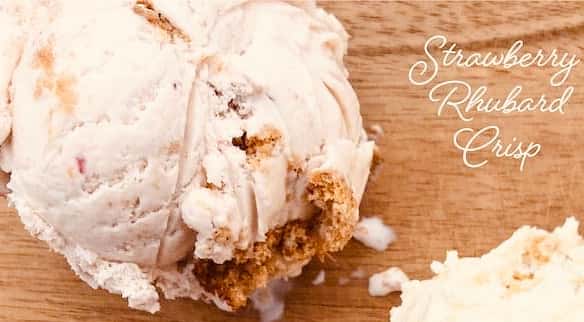 Strawberry/Rhubarb Crisp Ice Cream Pie