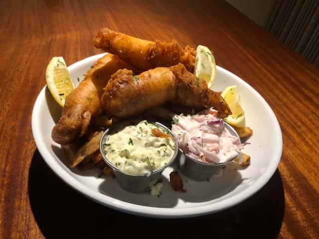 Fish & Chips - Dinner Menu - Bridge House - American Restaurant in