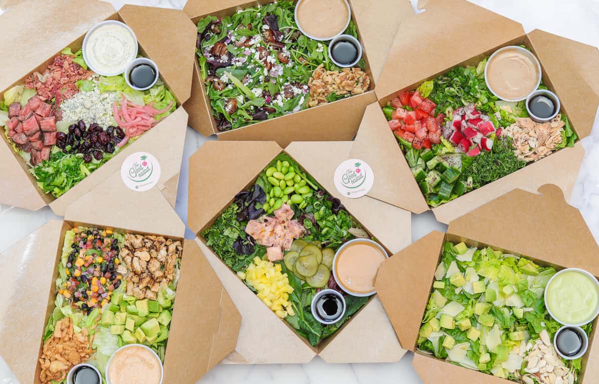 boxes of salads