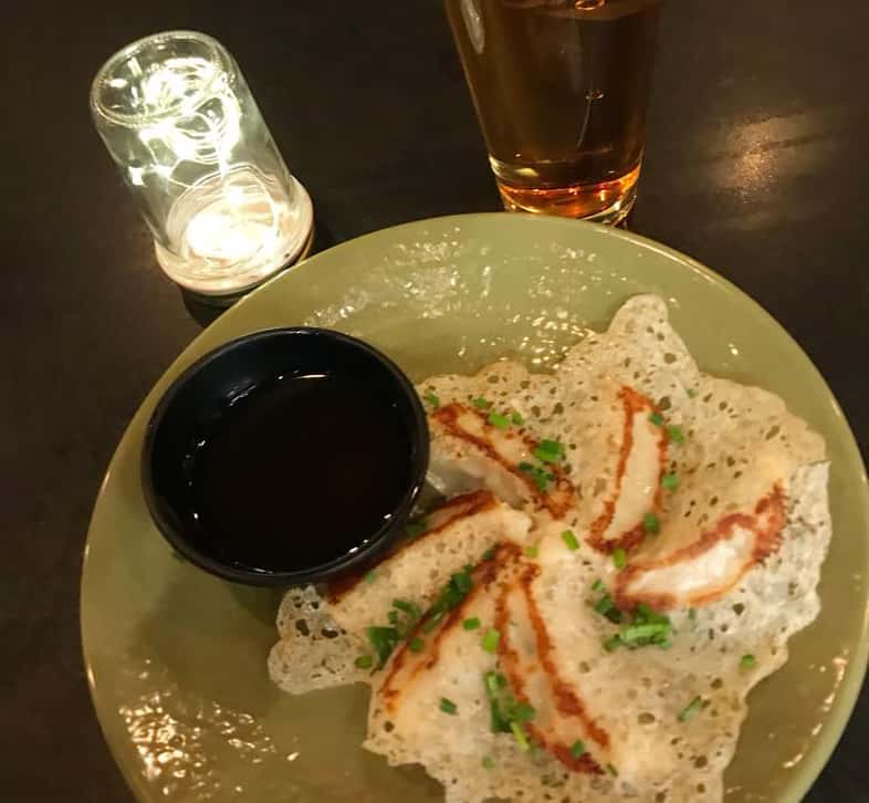 Potsticker and pint