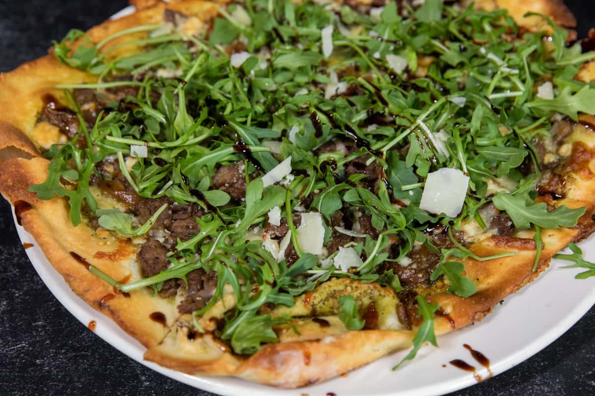Steak and Arugula Flatbread