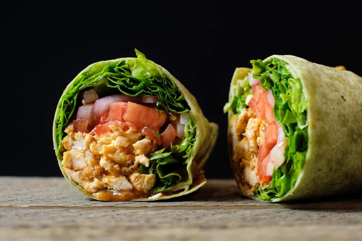 jerk chicken wrap