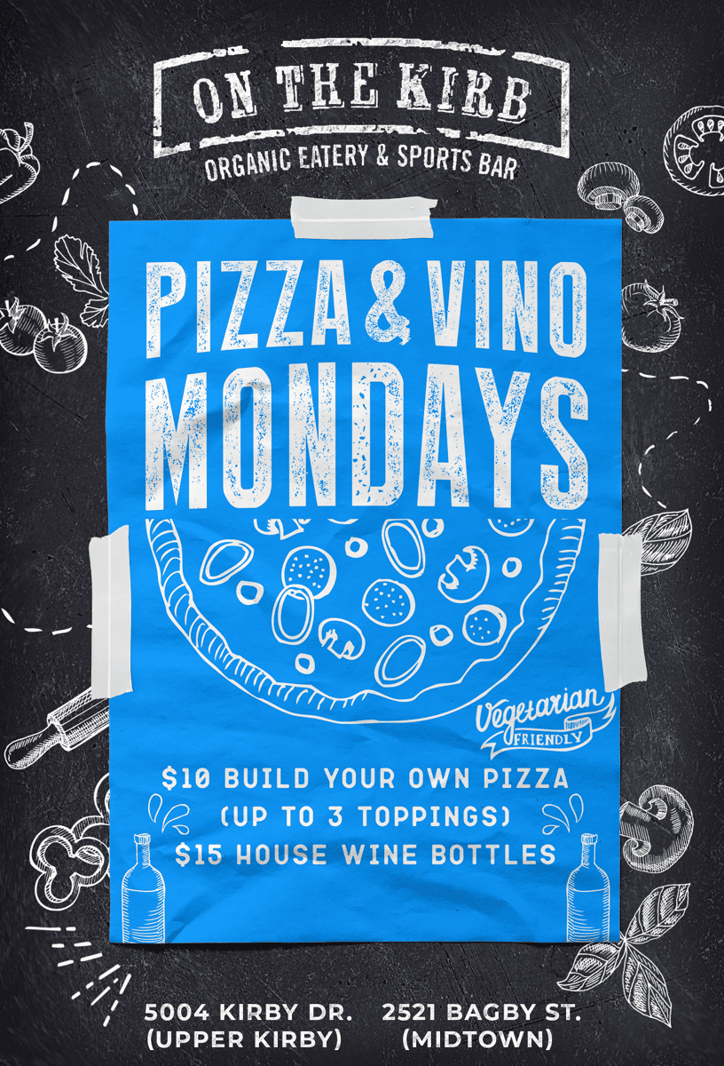 Monday | Pizza & Vino