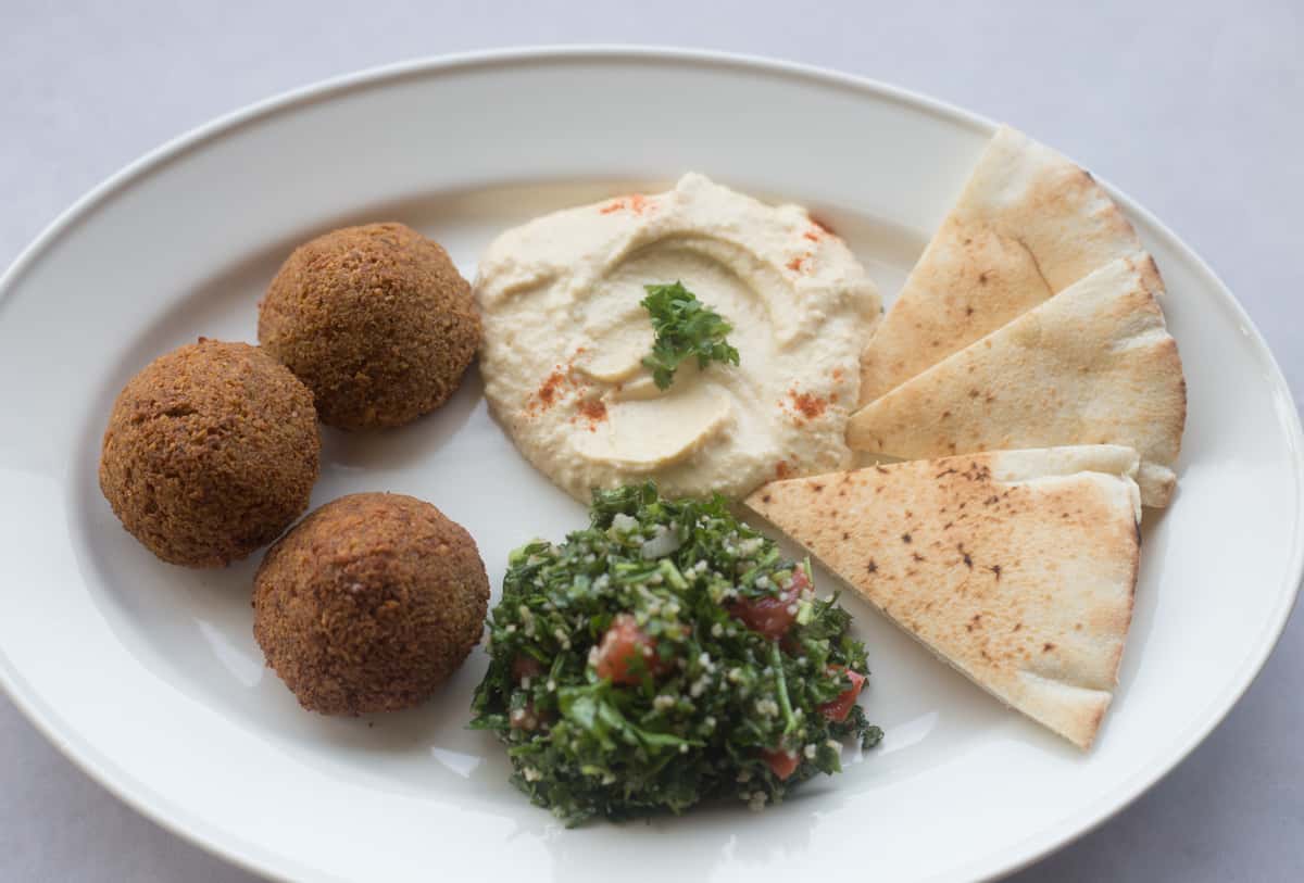 falafel and hummus