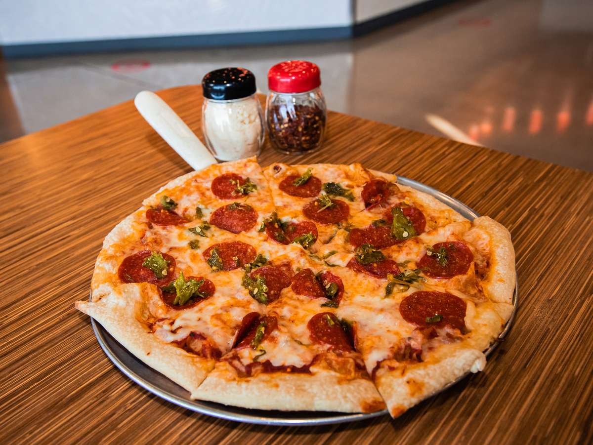 Pepperoni with Green Chile & Breaksticks Italian Food Bar Tomato Cafe