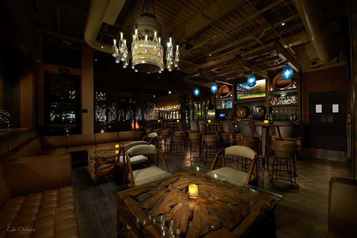 the wine bar inside