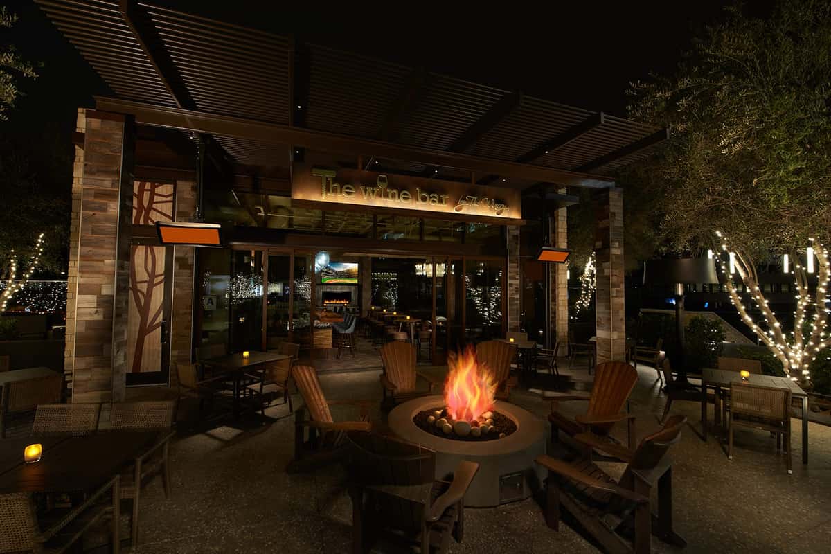the wine bar by the winery front