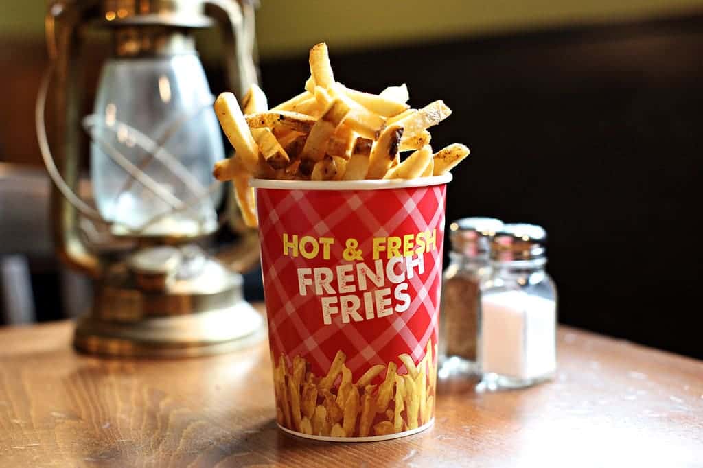 Regular or Shoestring Fries Lunch & Dinner Burger Claim Burger