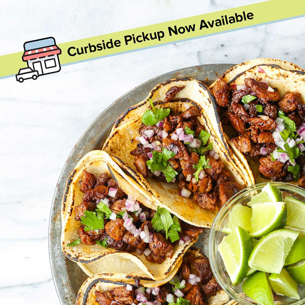 Curbside Pickup Now Available + carnitas