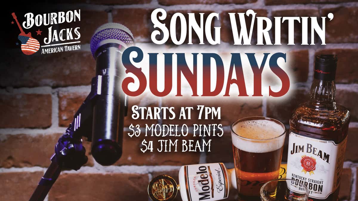 On Sunday, this is YOUR BAND! Live band open mic night begins at 8PM. Drink specials all night long. $3 Modelo Pints, $4 Jim Beam