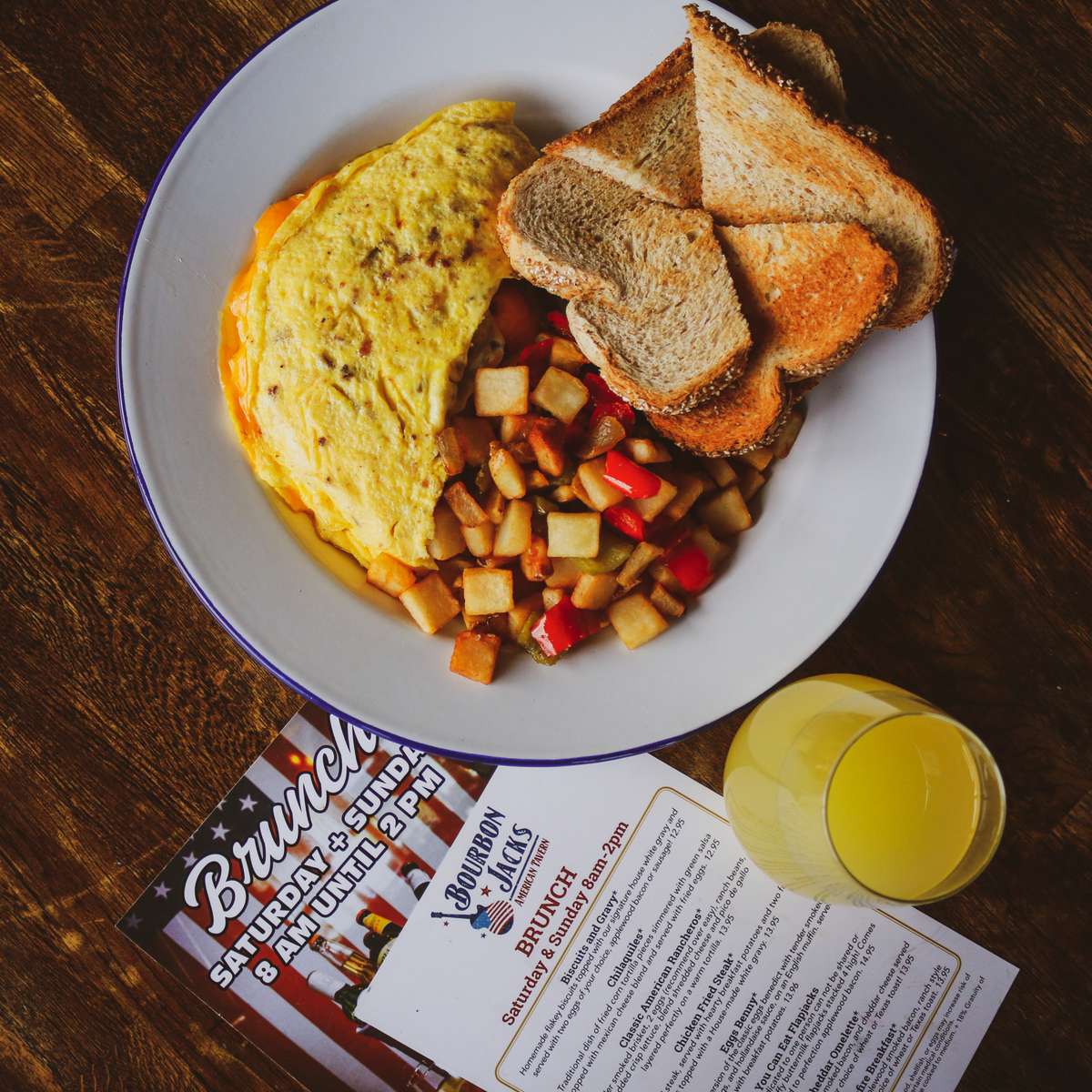 Bacon Cheddar Omelette*