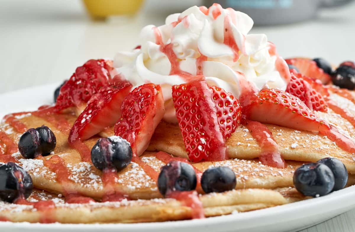 Full Stack Strawberry or Blueberry Pancakes