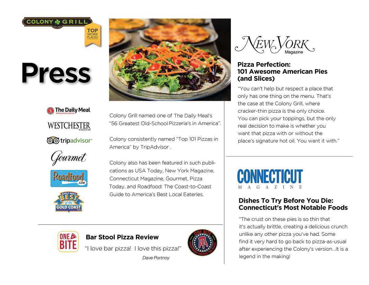 Colony Grill Press Mentions