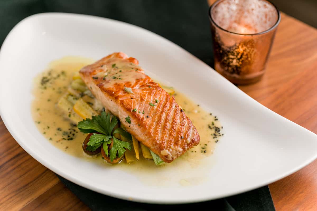 Pan Seared Ora King Salmon* Menu Radici Italian Restaurant in