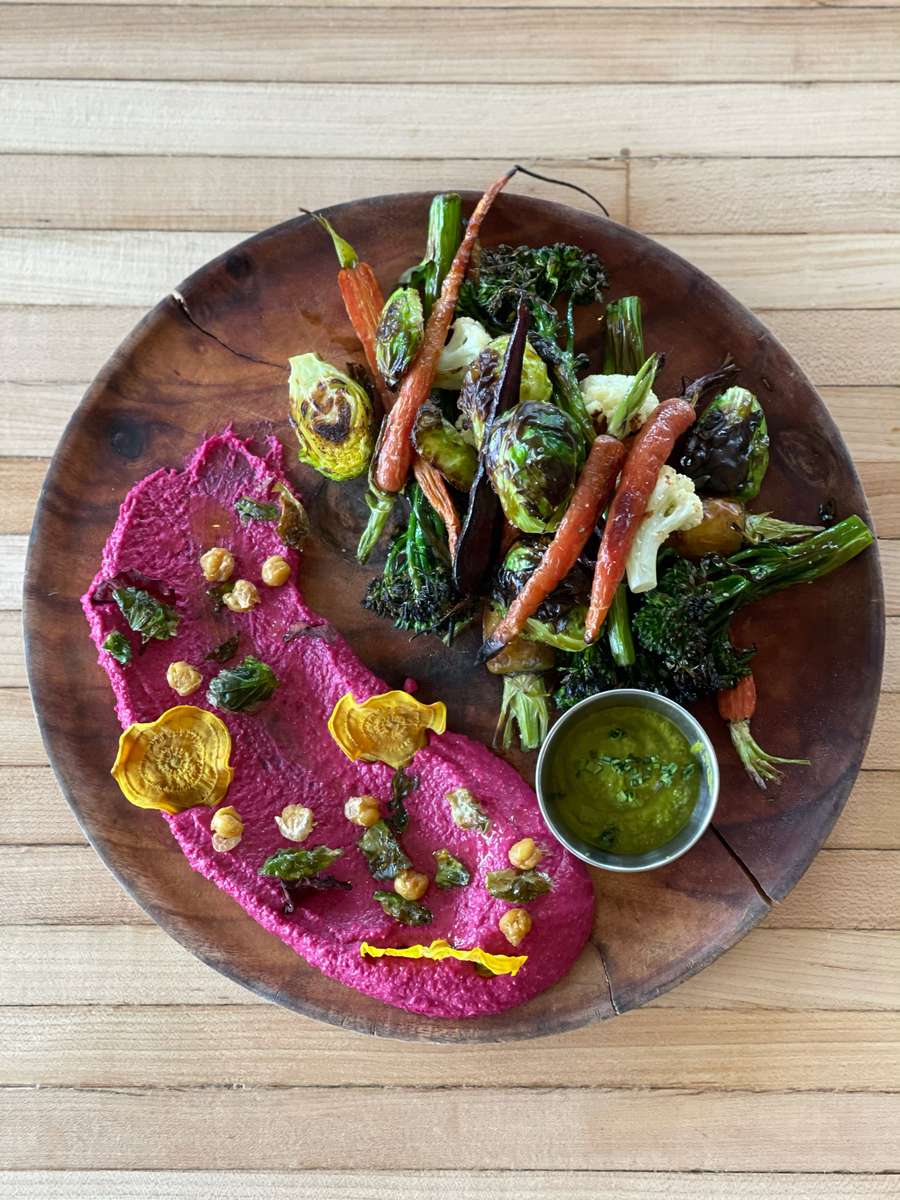 Beet Hummus "Crudite"