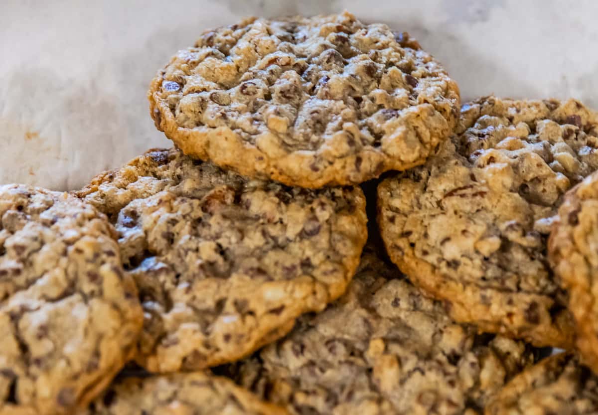Nutty Chocolate Chip Cookie with Pecans and Walnuts