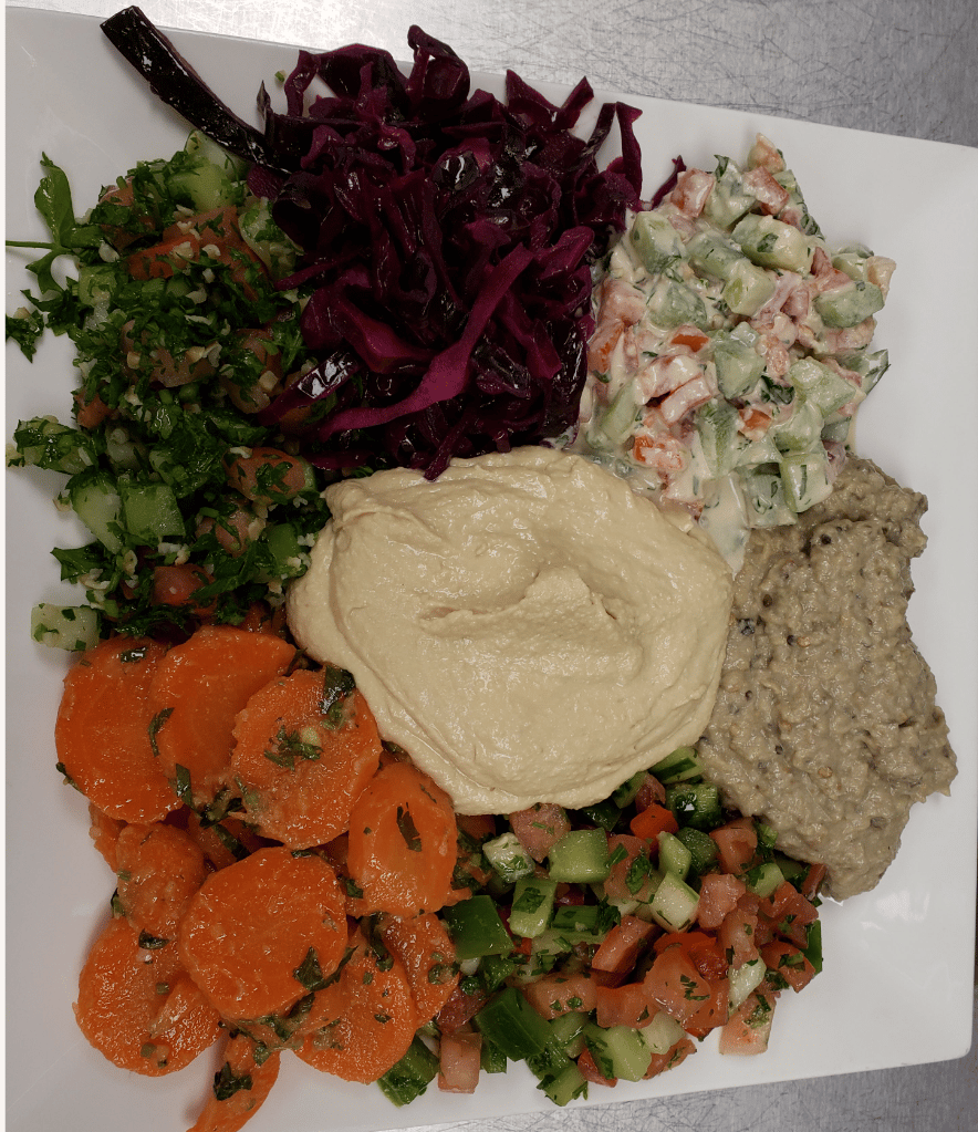 Mixed Salad Sampler Plate for Four - Allan's Falafel