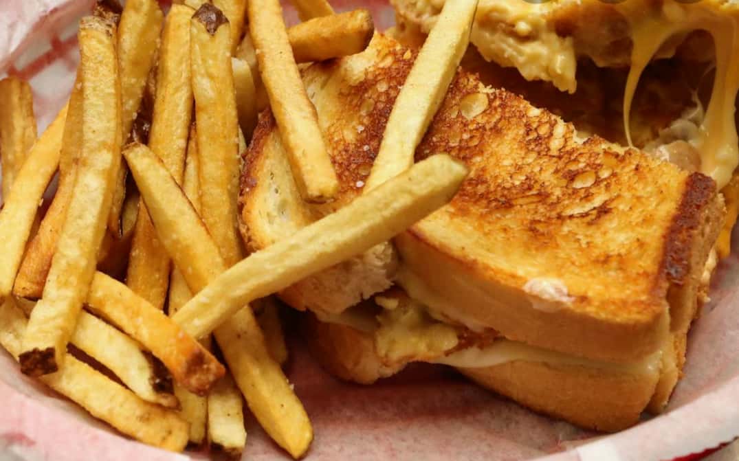 Kids: Grilled Cheddar Cheese Sandwich w/ Fries